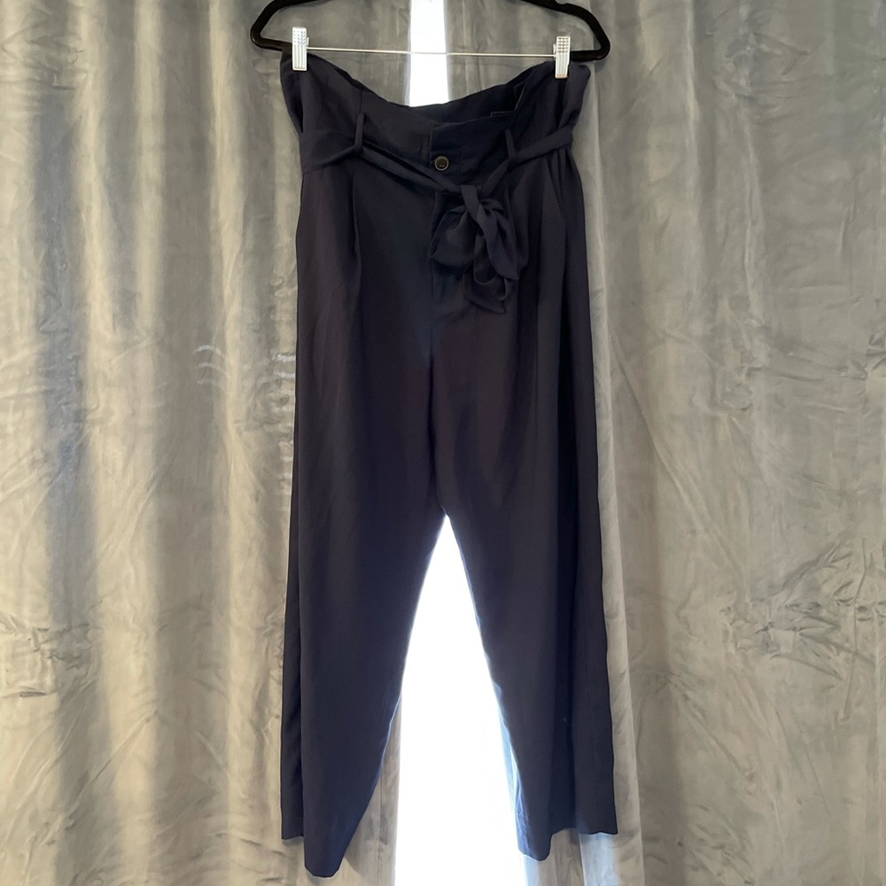 drapey paperbag pants